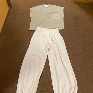 FP Freya Sweater set NWT oatmeal bone color